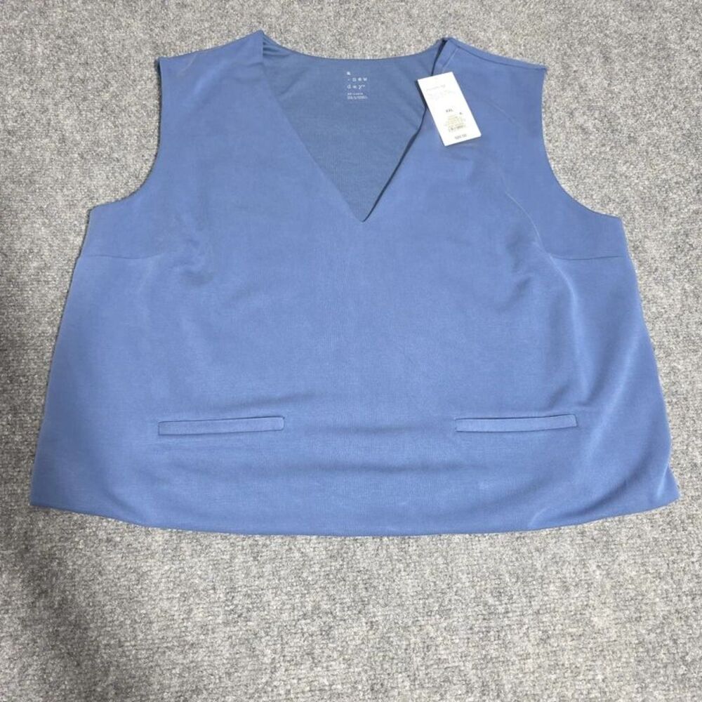 A New Day Women’s Blue V-Neck Sleeveless Top XXL